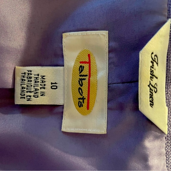 Talbots Violet Linen Blazer Size 10 - Picture 3 of 4